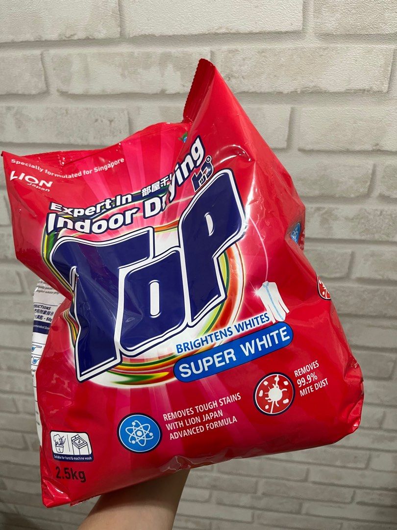 TOP Detergent Indoor Drying Super White 2.5 kg, Furniture & Home Living