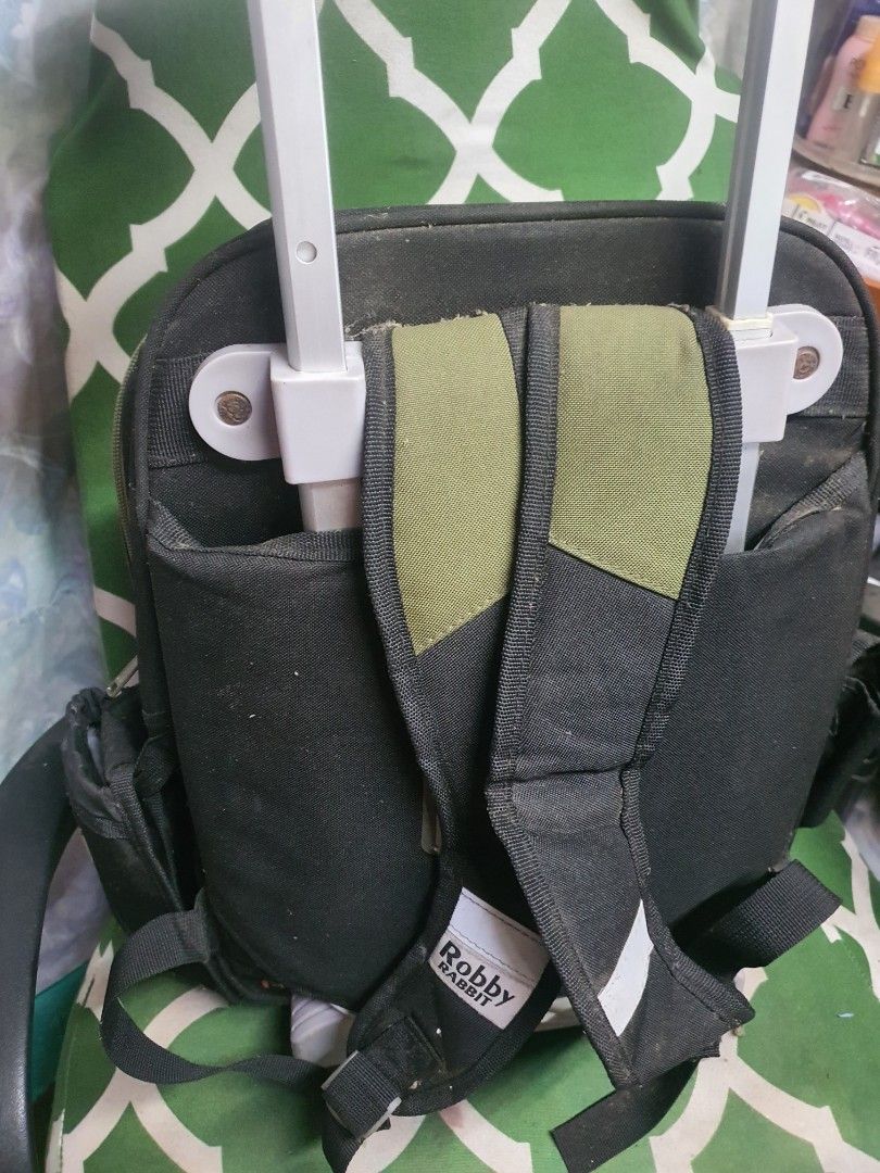 Trolley school bag (Category: Strollers) located in Antipolo. Submitted by bookaholicz_dettori (Listing ID 1210800925, Image 3). Description: Robby Rabbit trolley bag. With raincover, lunch bag, juicer and pencil case. Can send more pics if interested..