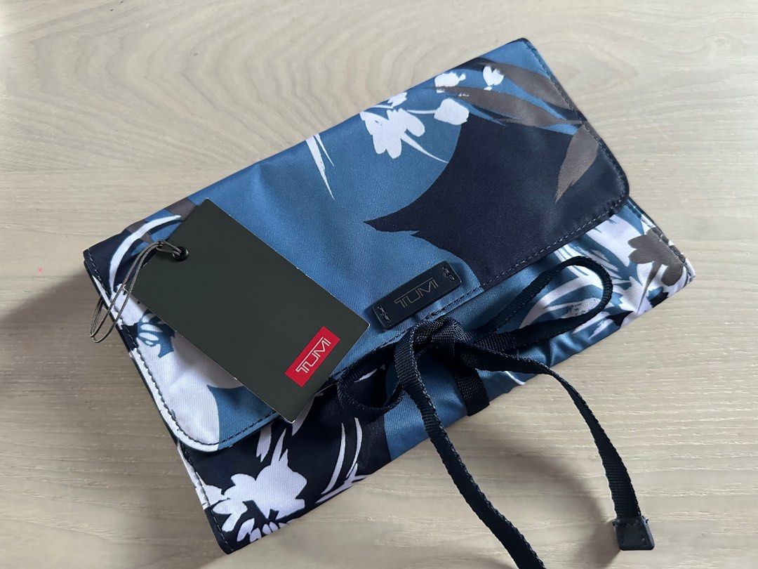 TUMI Accessories Jewelry Roll Blue for Makeup Toiletries