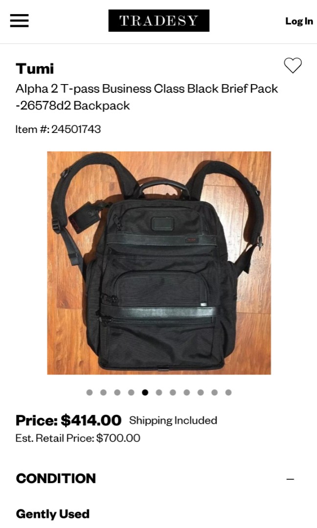 pandilla trolebús Ambicioso Tumi Alpha II T-Pass Business Class Backpack, Men's Fashion, Bags,  Backpacks on Carousell