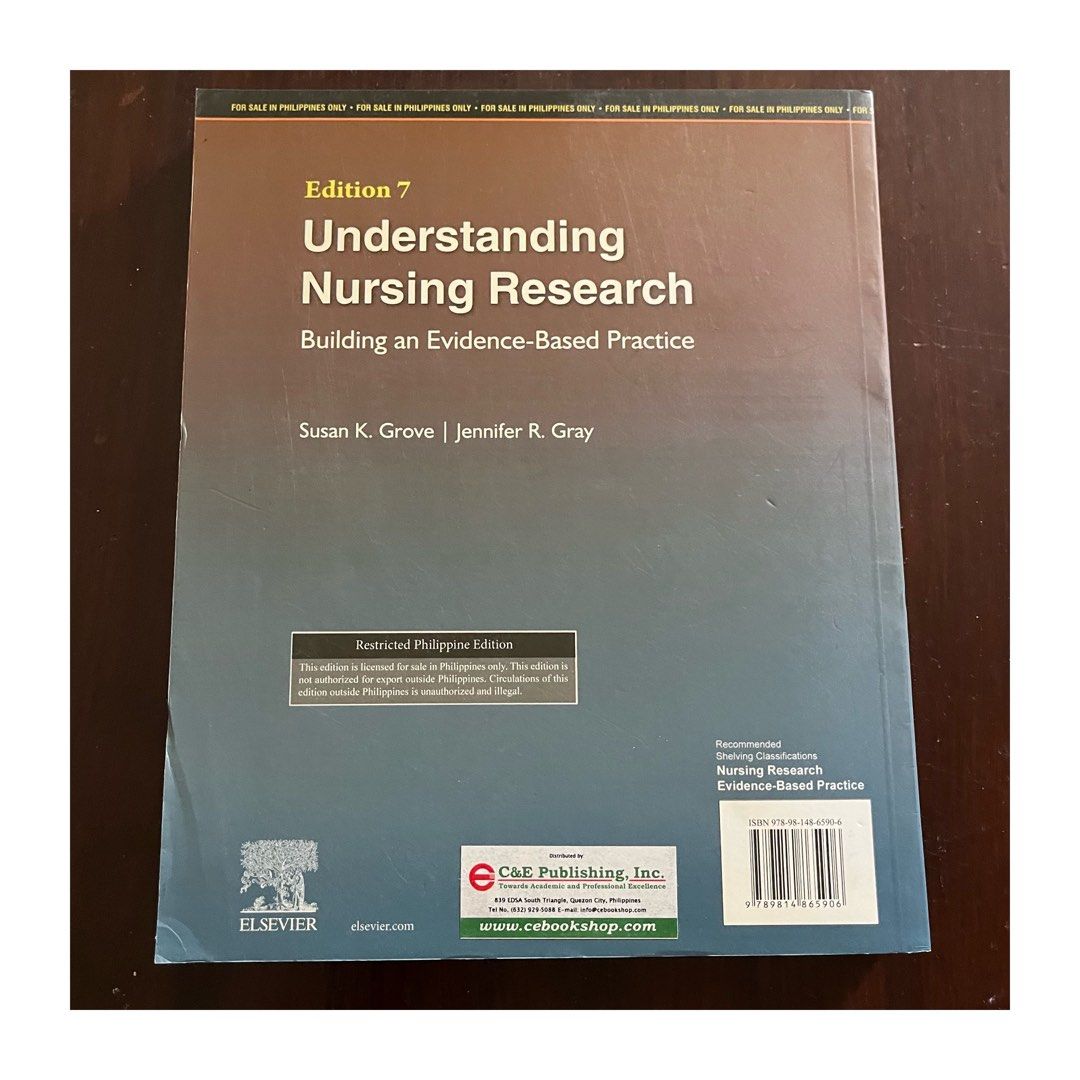 Understanding Nursing Research (Category: Textbooks) located in Las Pinas. Submitted by zen.finds (Listing ID 1210805707, Image 2). Description: Lp posted .