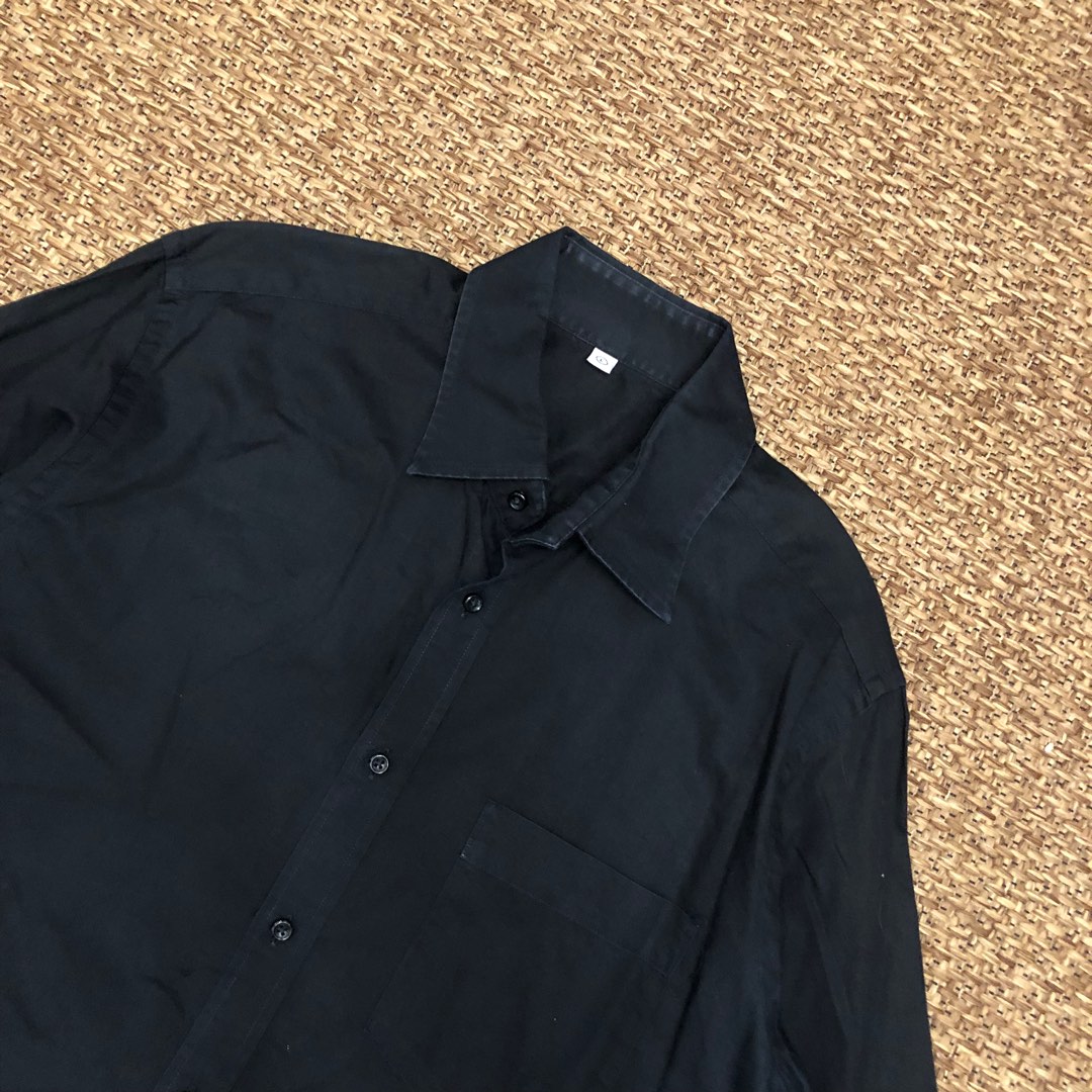 Uniqlo - Black Long Sleeves Polo, Men's Fashion, Tops & Sets, Tshirts ...