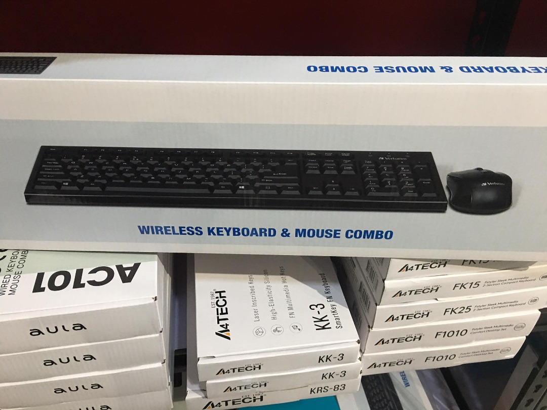 Verbatim Wireless Keyboard & Mouse Combo 66519, Computers & Tech, Parts