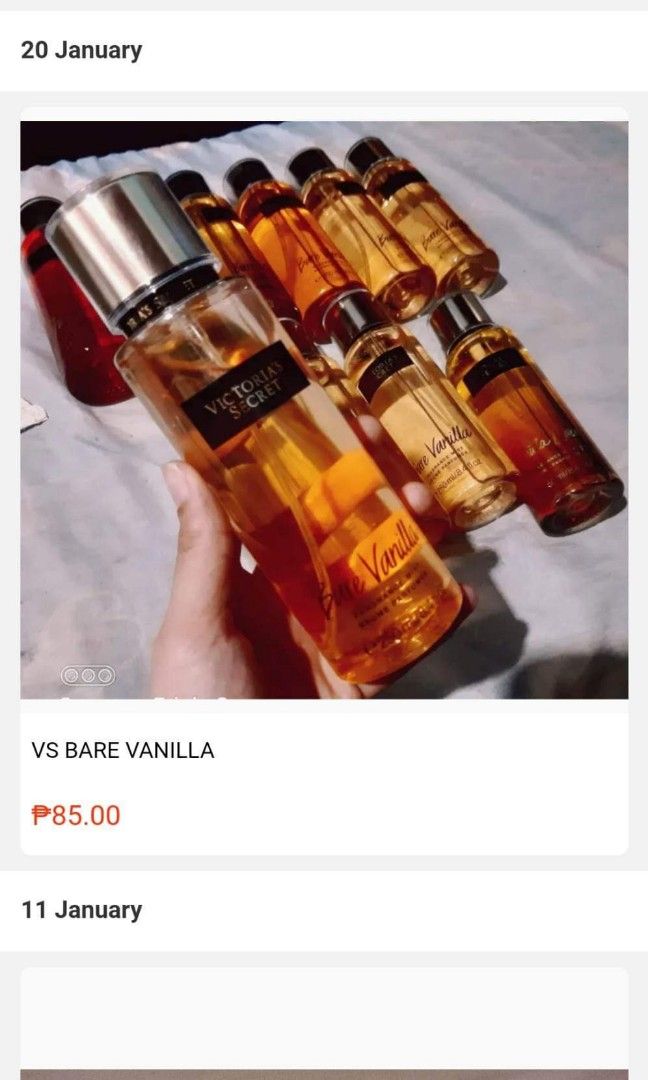 Victoria secret sales vanilla perfume