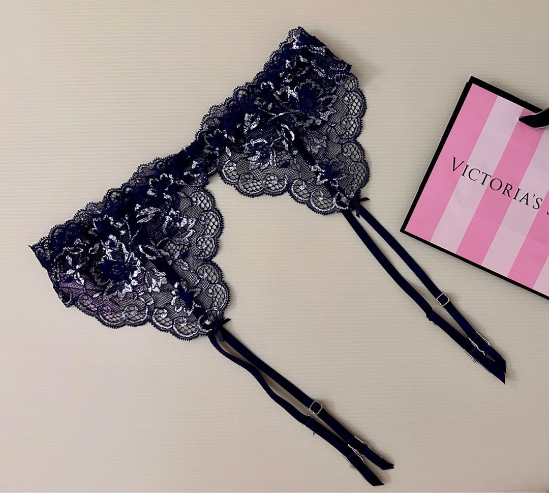 Victoria's Secret Dark Blue Glitter Dream Angels Garter, Women's Fashion,  New Undergarments & Loungewear on Carousell