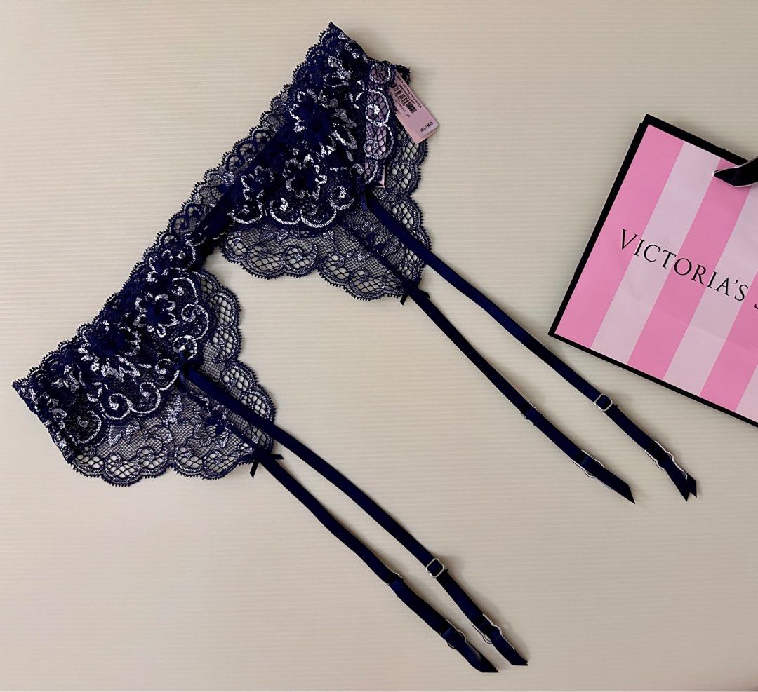 Victoria's Secret Dark Blue Glitter Dream Angels Garter, Women's Fashion,  New Undergarments & Loungewear on Carousell