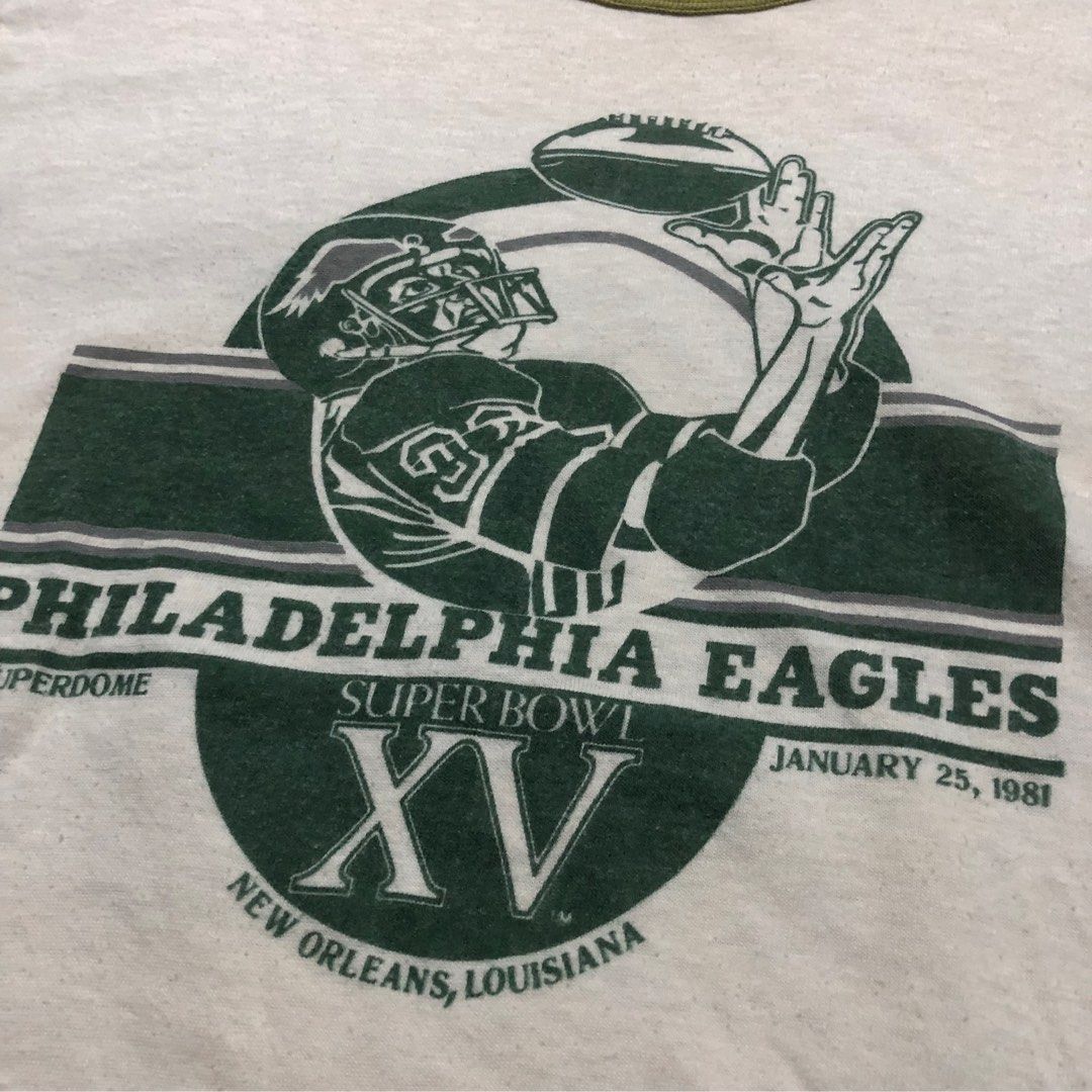 vintage 1981 hanes nfl american sports ringer t shirt, Men's Fashion