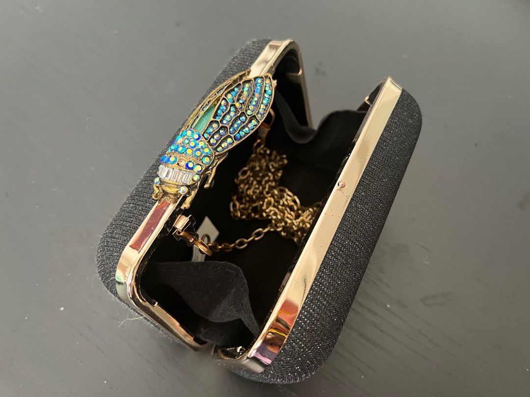 Vintage Clutch with jewellery, Women's Fashion, Bags & Wallets
