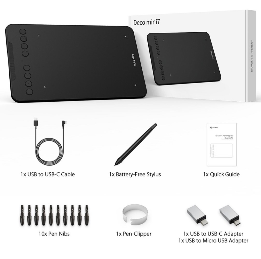 XPPEN Deco mini7 Drawing Tablet Pen Tablet Graphic Tablet For Digital