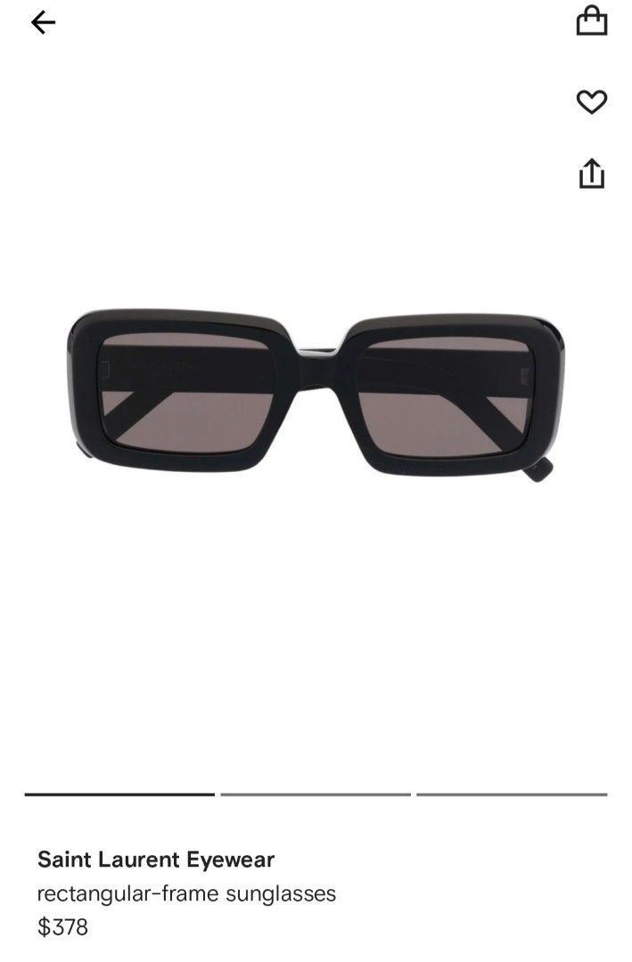 YSL SAINT LAURENT RECTANGULAR FRAME, Women's Fashion, Watches & Accessories, Sunglasses ...