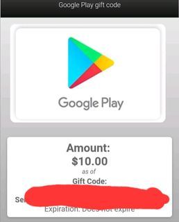 $10 Google Play Gift Card (READ DESC)