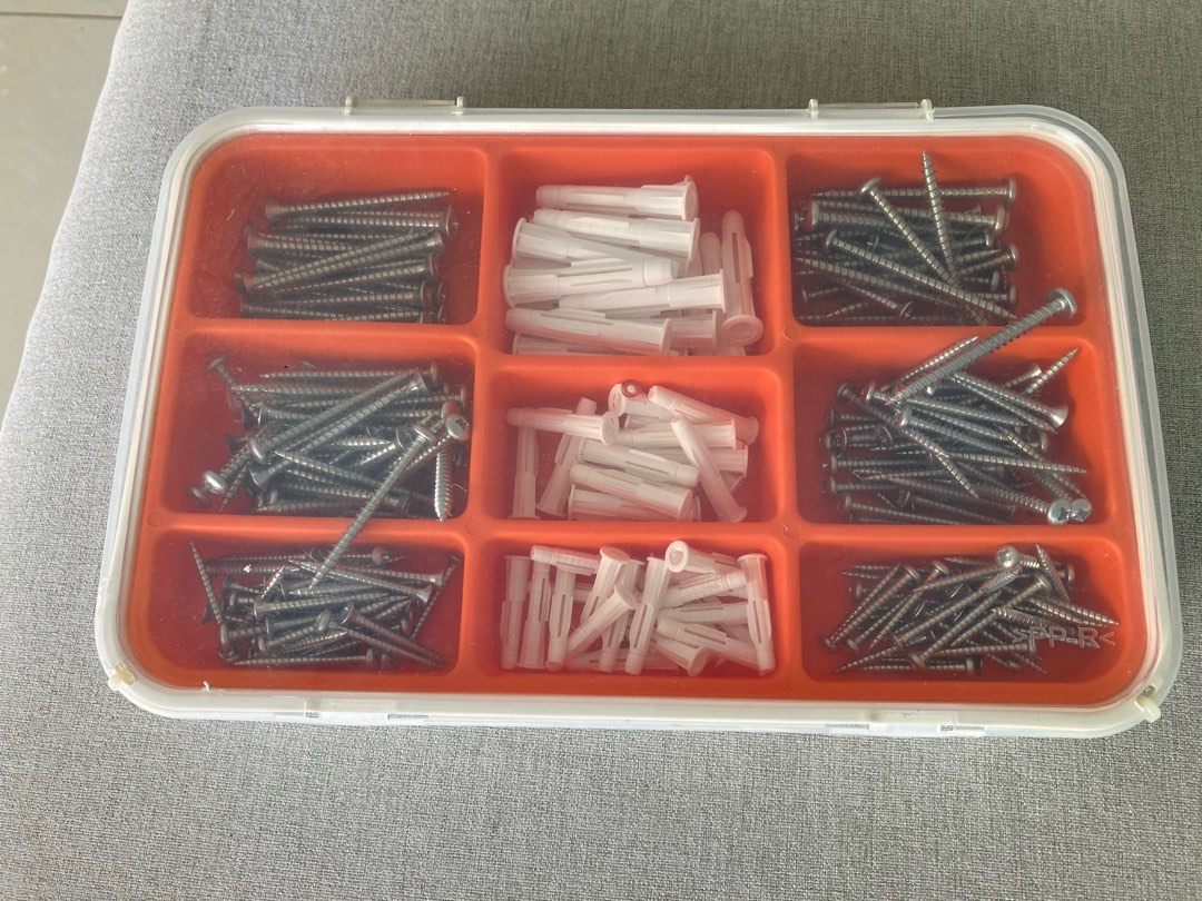 260 screw and plug set ikea fixa, Furniture & Home Living, Home