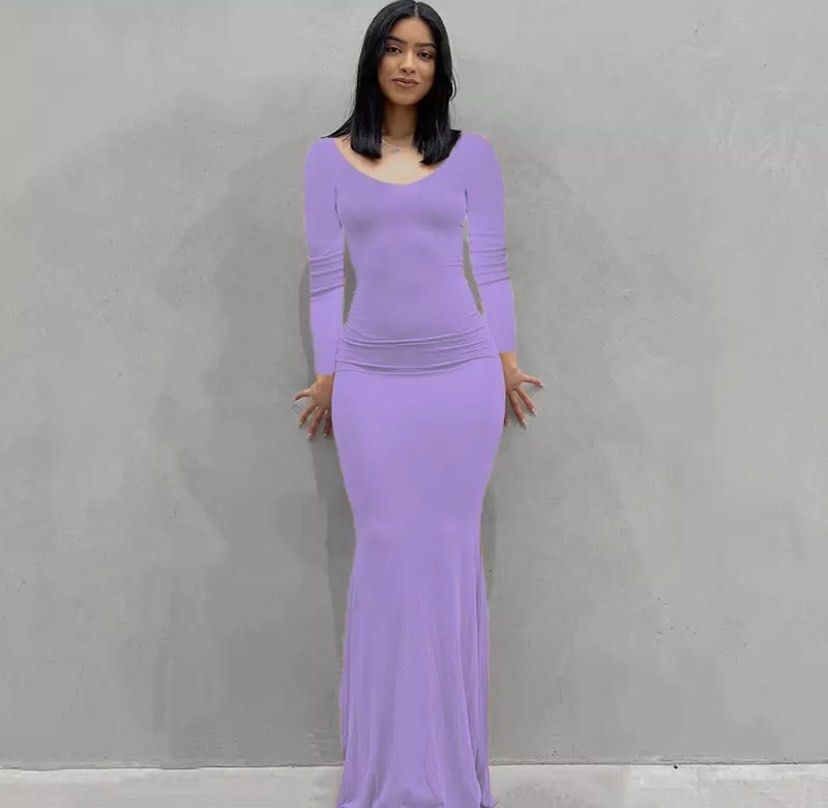TikTok found a $40  dress that's similar to SKIMS' Soft Lounge Long  Sleeve Dress
