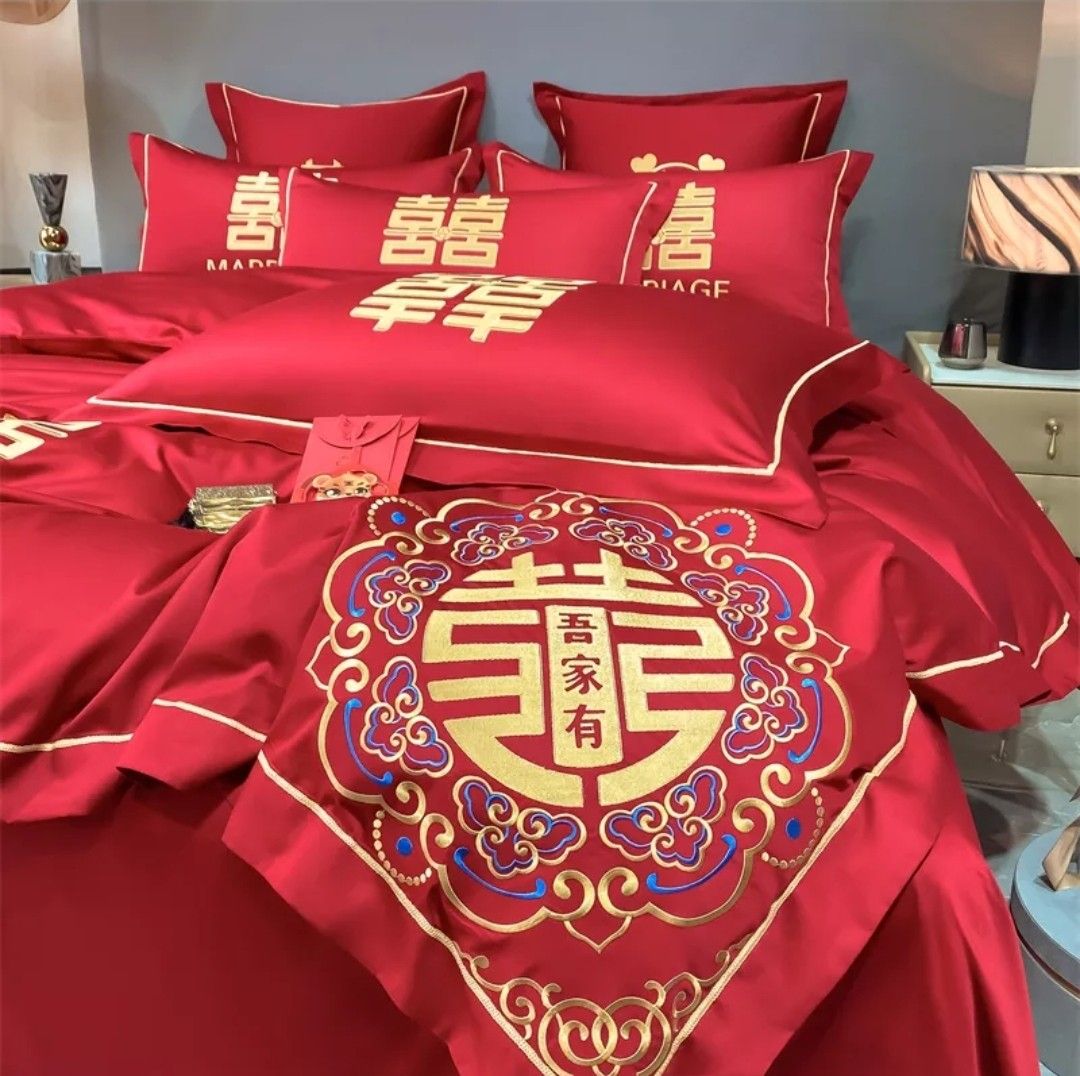 Chinese wedding hotsell bed sheet