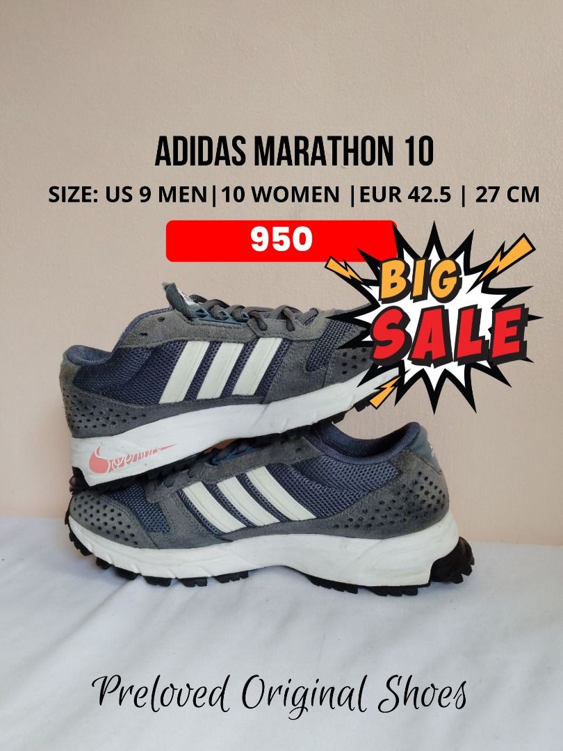 Adidas Marathon 10 Size 9 Men 10 Women Men s Fashion Footwear