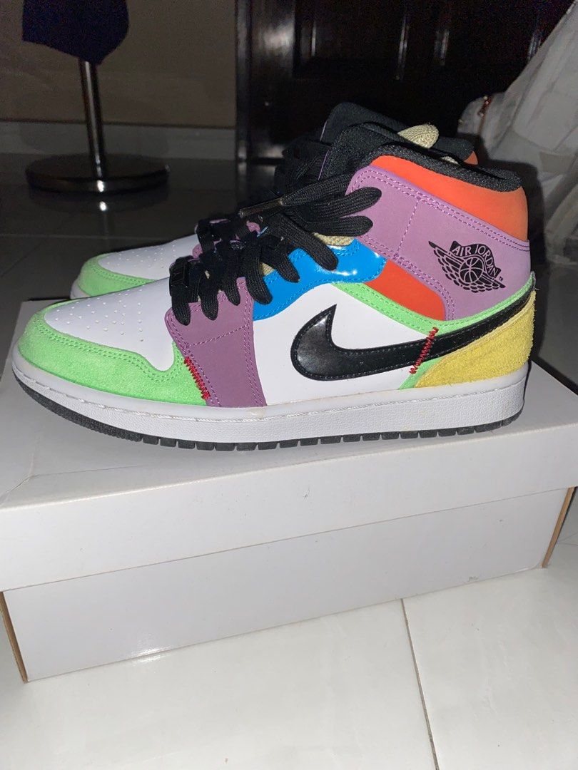 Air jordan 1 mid se multicolor light bulb store