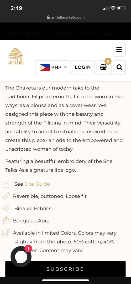 Anthill Kinaiya Chaketa (Category: Others Tops) located in Makati City. Submitted by stfbg (Listing ID 1210963996, Image 3). Description: Worn once. Rfs: too small on me. Bought for 4,999 + sf.