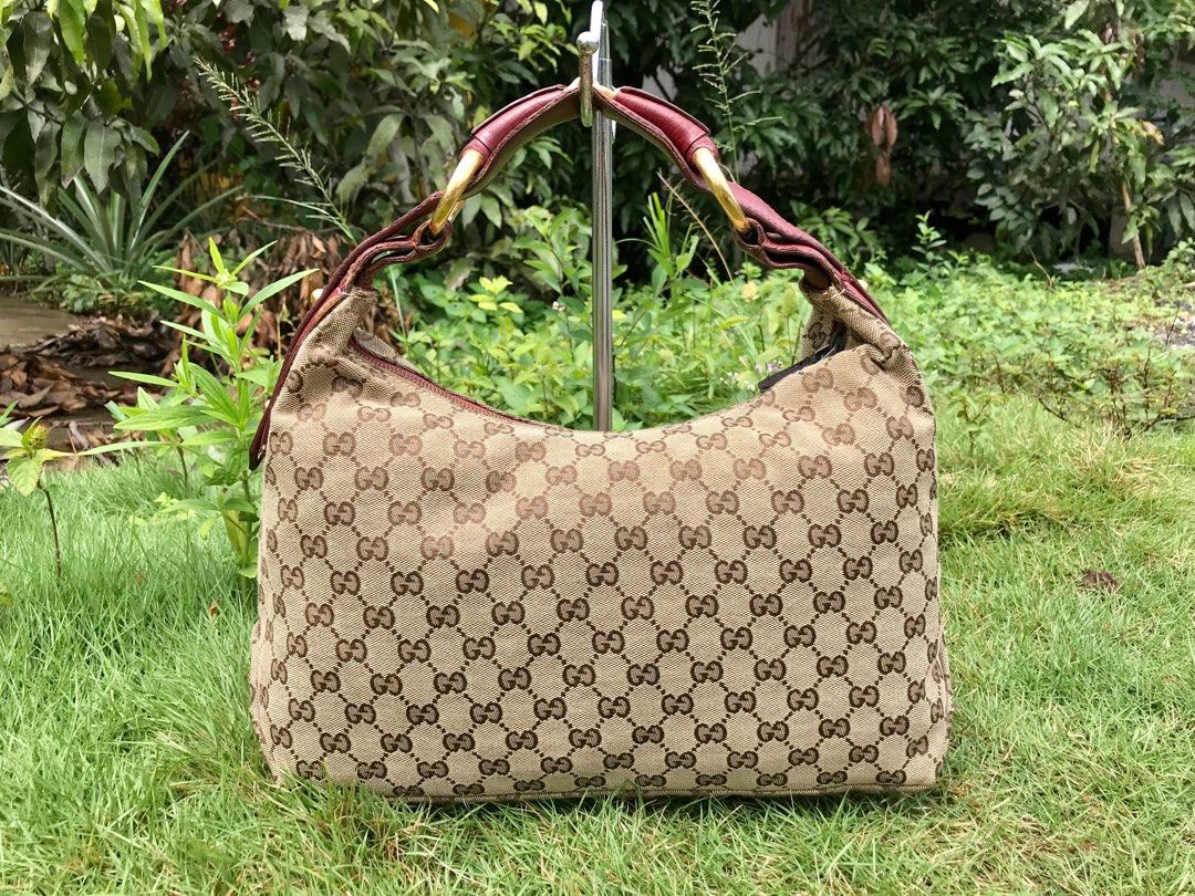 Gucci monogram horsebit clearance hobo