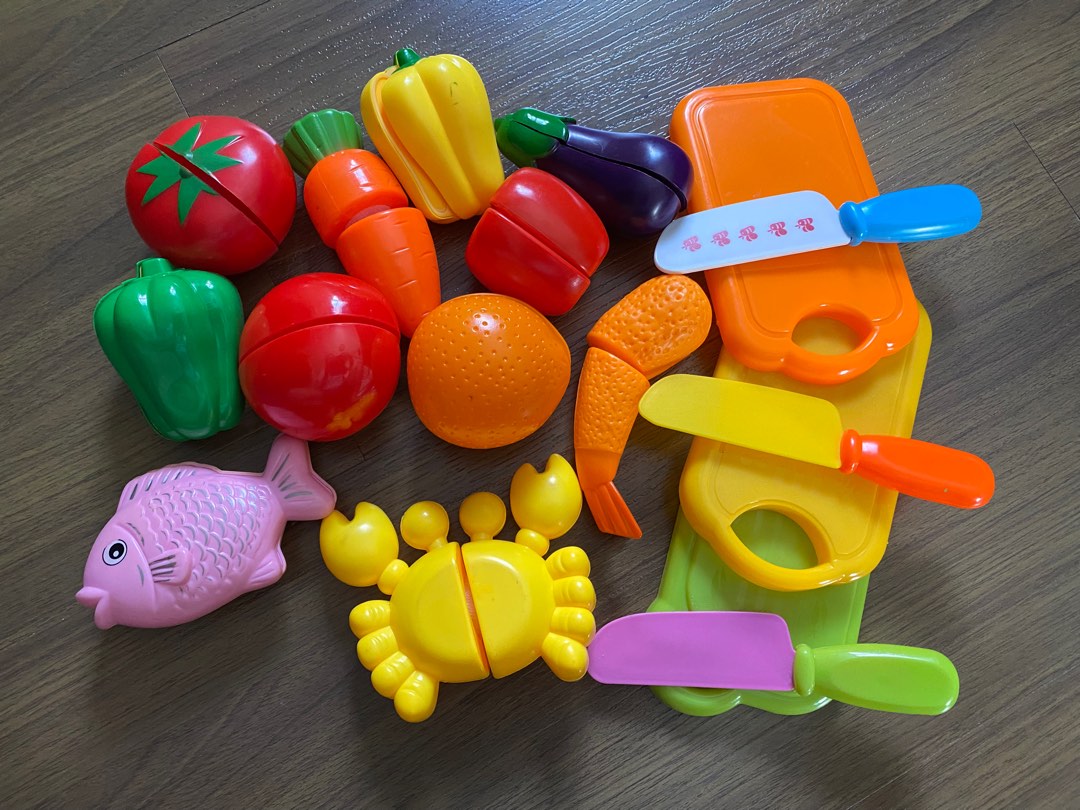 Baby Plastic Fruits Vegetables Pretend cutting sets Hobbies