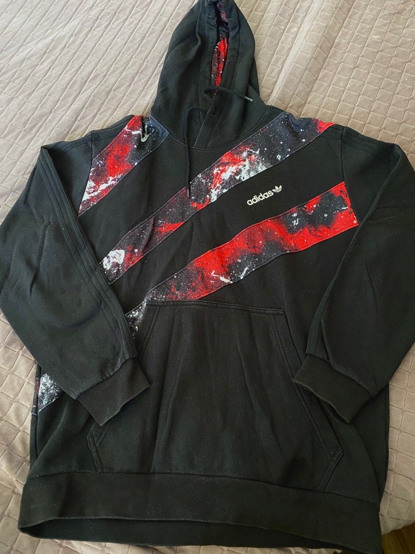 Black and top red adidas jumper