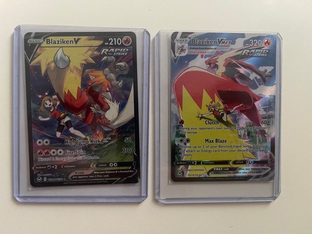 Blaziken V and Blaziken VMAX Trainer Gallery, Hobbies & Toys, Toys
