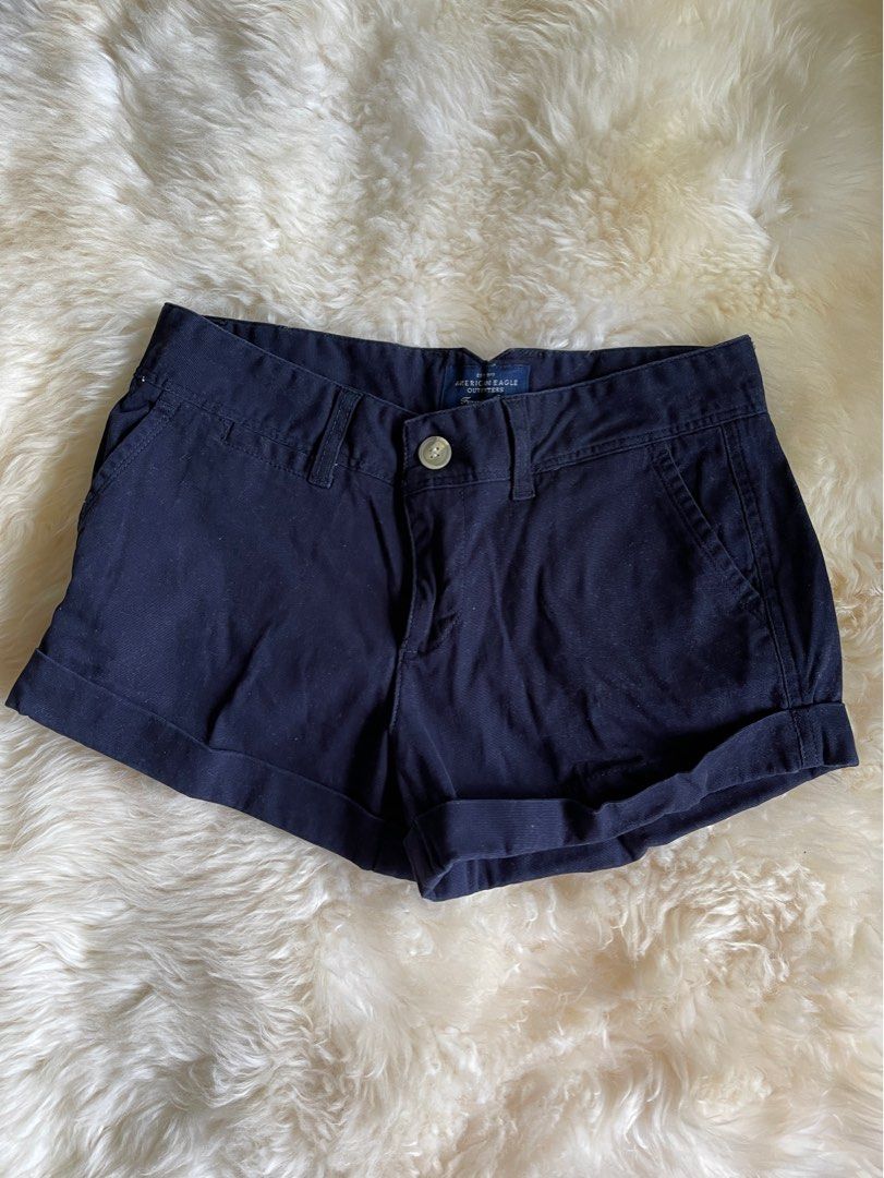 Dark Blue Shorts, Women's Fashion, Bottoms, Shorts on Carousell