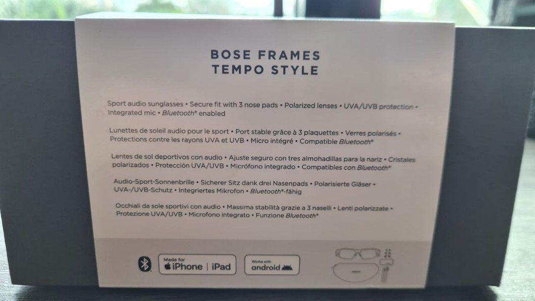 Bose Sport Bluetooth Sunglasses Tempo Style, Audio, Headphones
