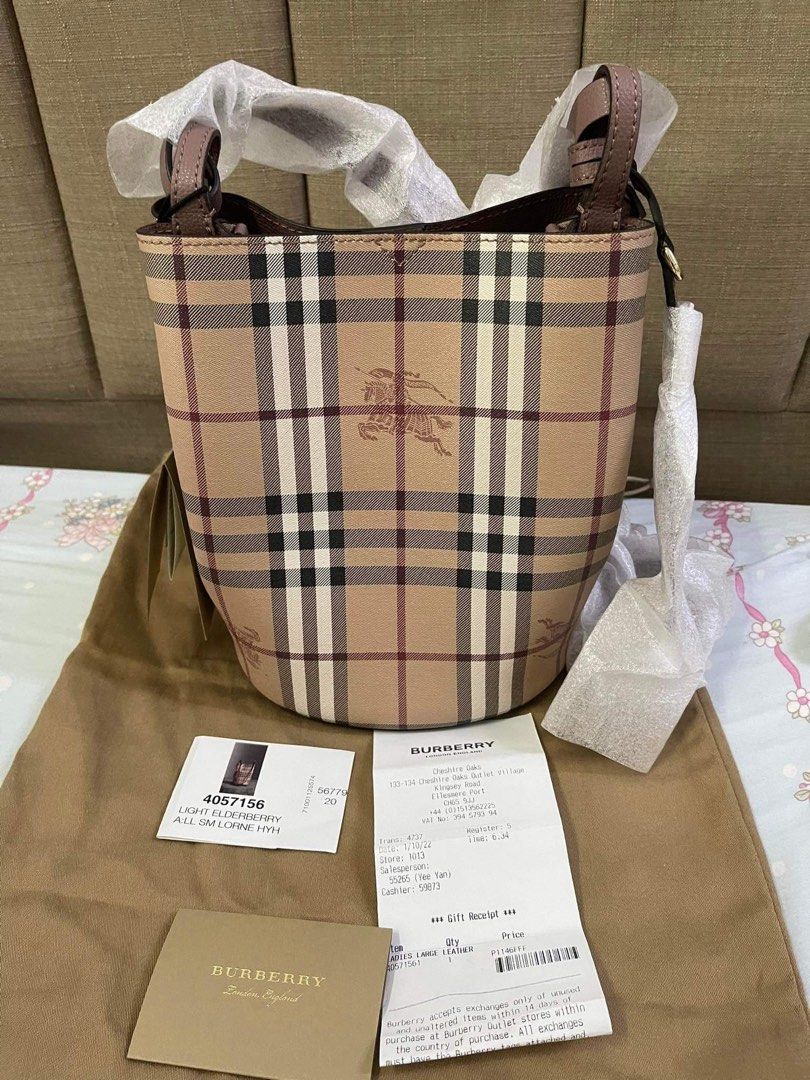 Brand new authentic Burberry Lorne bucket bag, Luxury, Bags & Wallets on  Carousell