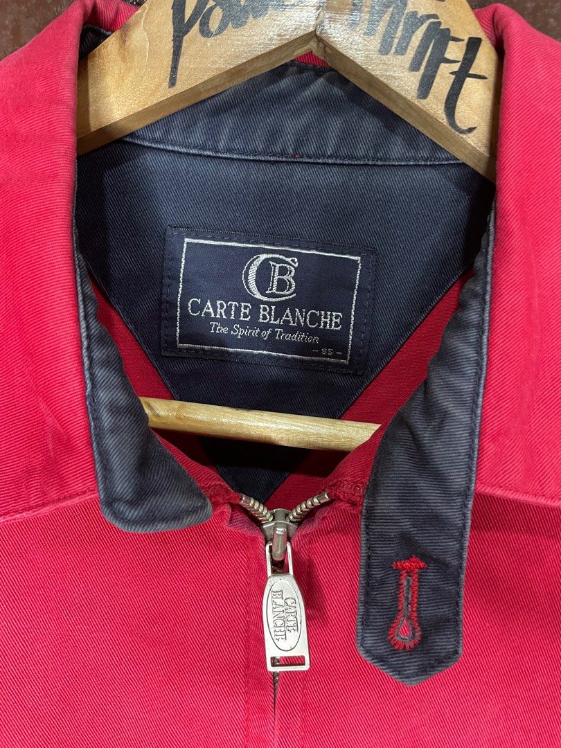 Carte Blanche Red Harrington jacket, Men's Fashion, Coats, Jackets and