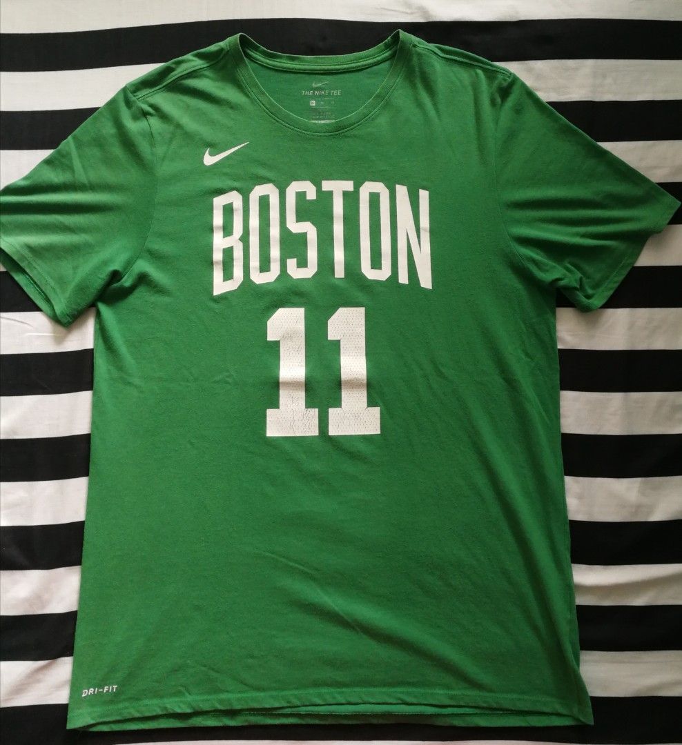 Nike Men White Kyrie Irving Boston Celtics DRI-FIT T-shirt