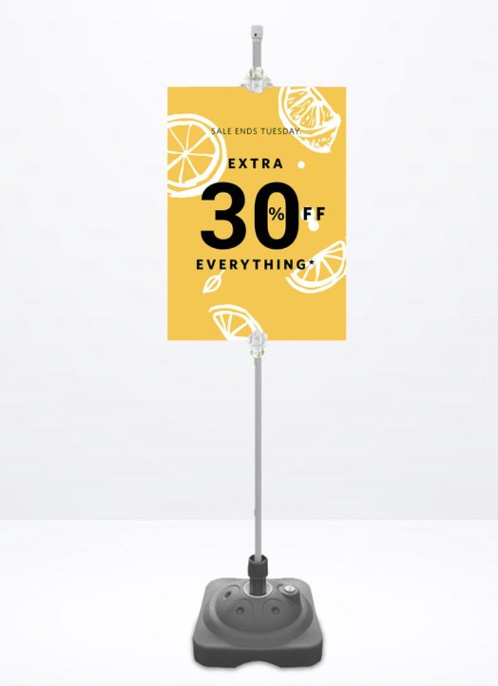 Clip pole stand water base, Hobbies & Toys, Stationery & Craft, Craft