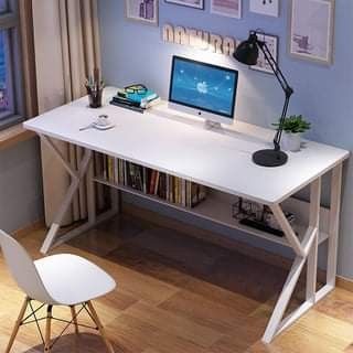 Computer Desk Laptop Writing Table Drawers Large Study Table with Shelves Home Gaming Desk