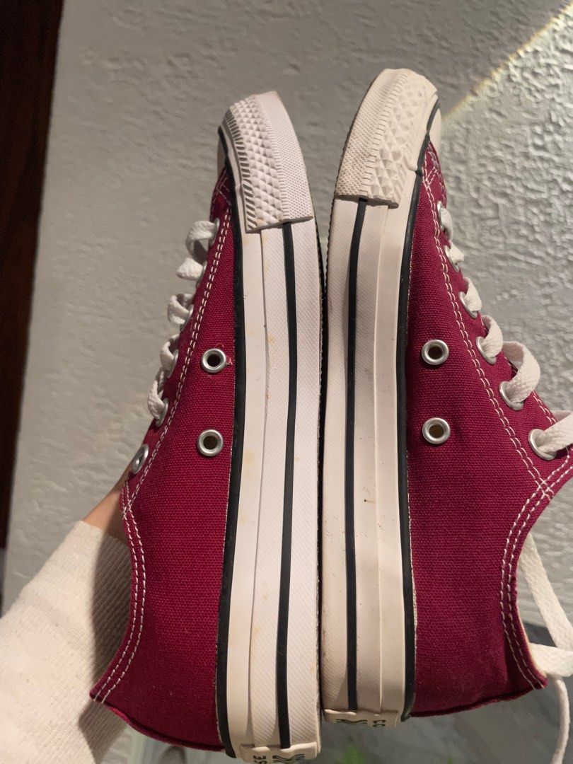 Converse Shoes Maroon Red