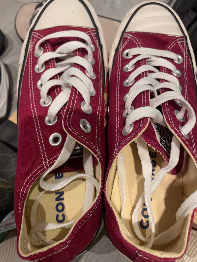 Red women's converse shoes hot sale