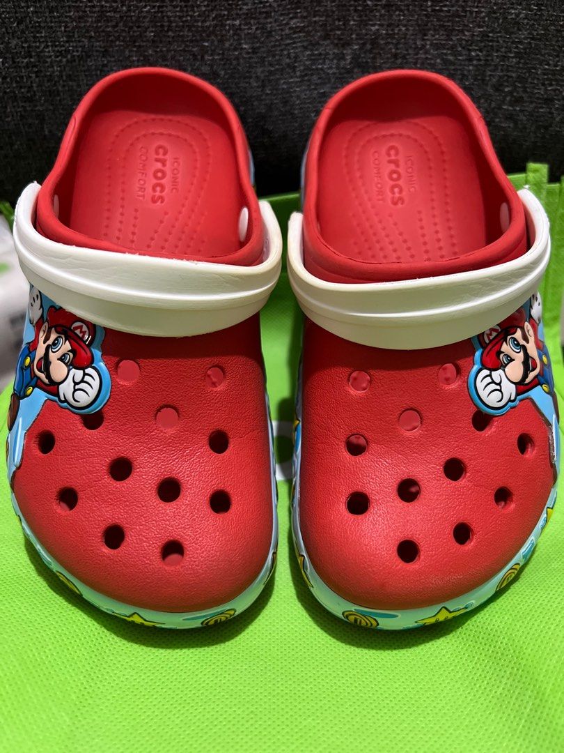 Crocs (Mario), Babies & Kids, Babies & Kids Fashion on Carousell