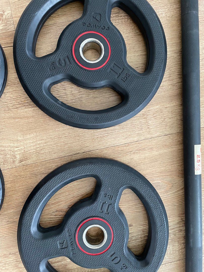 Decathlon Barbell Set 20kg, Sports Equipment, Exercise & Fitness