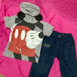 Disney Baby Mickey Mouse Shirt and Denim Pants