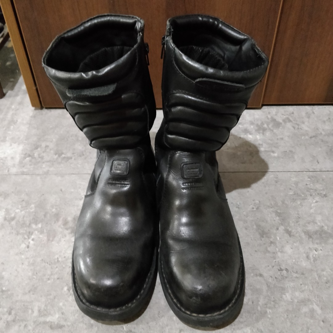Doctor Cardin Zipper Black Work Boots, Men's Fashion, Footwear, Boots ...