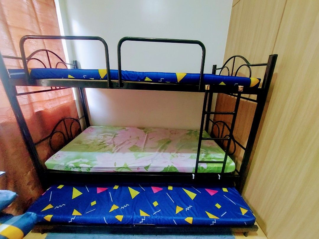 DOUBLE DECK BED FRAME FOR SALE, Furniture & Home Living, Furniture, Bed