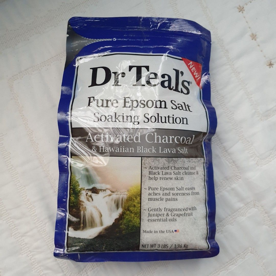Dr Teal's Activated Charcoal and Black Lava Salt soaking solution