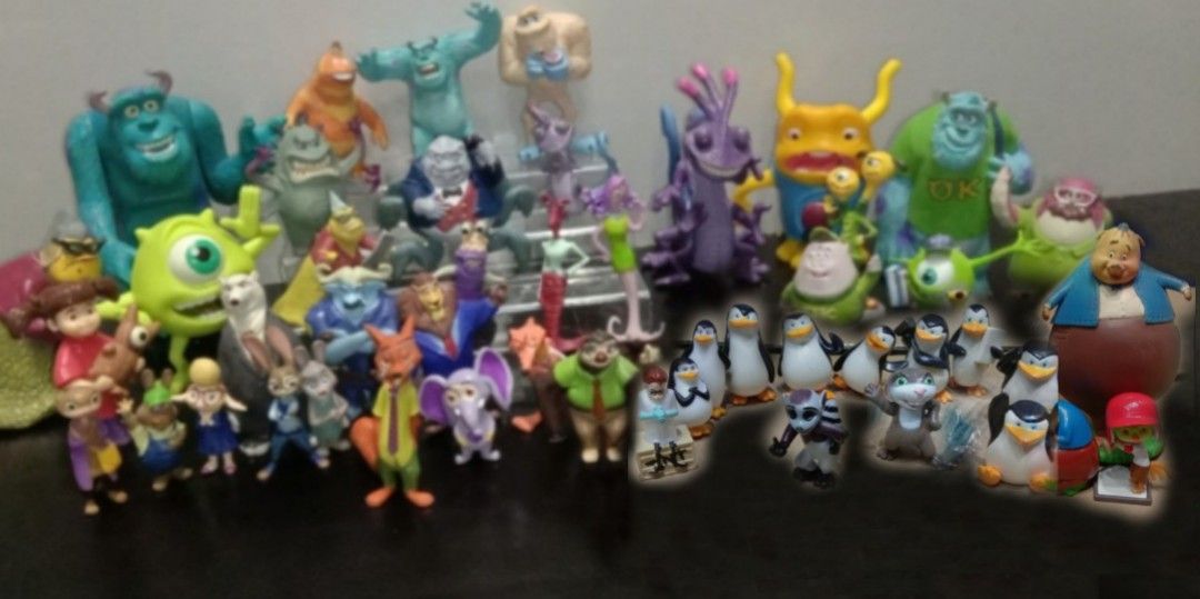 DREAMWORKS Toys Figures Monster Inc ZooTopia Madagascar