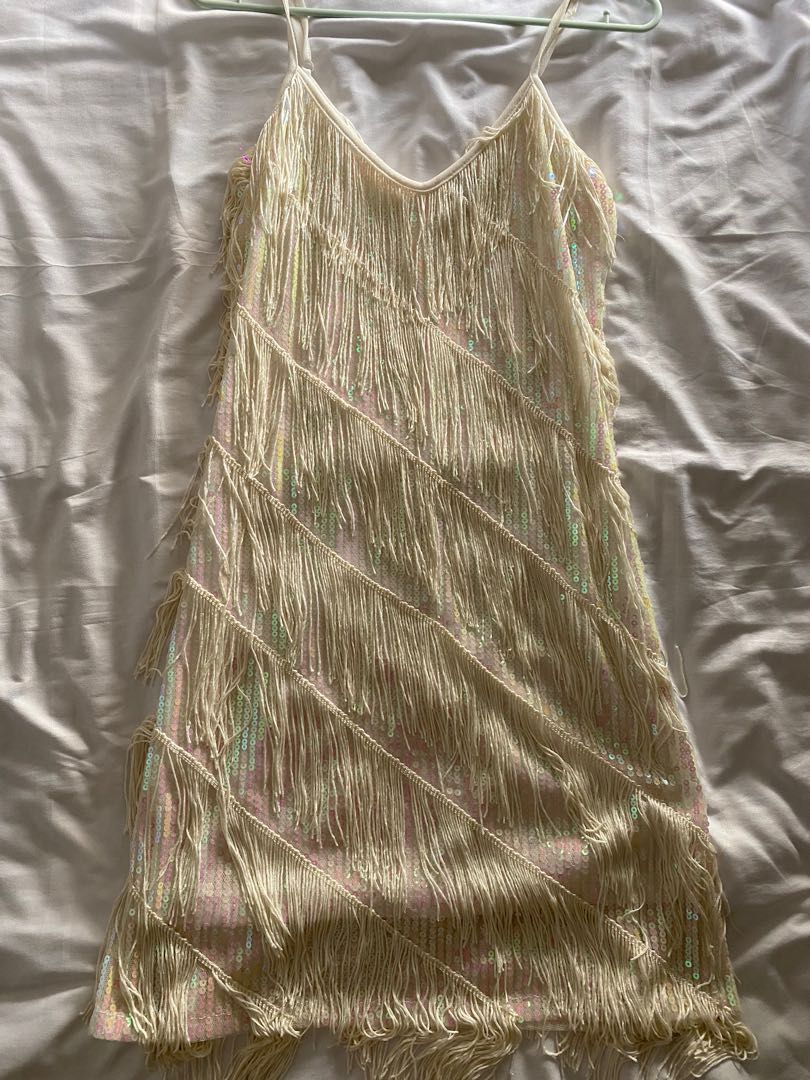Dress White Sequins Great Gatsby Semi Formal Party Women s Fashion Dresses Sets Dresses on Carousell