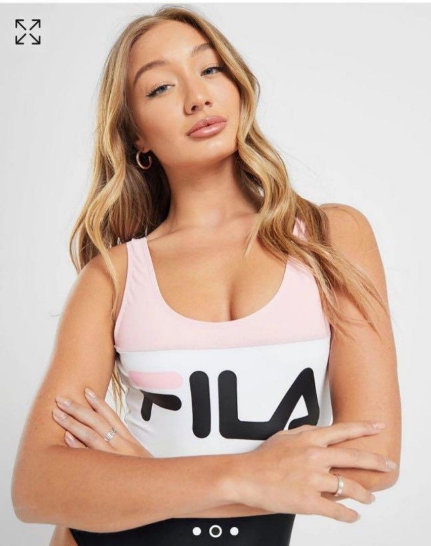 FILA COLOUR BLOCK ONE PIECE SWIMSUIT Women s Fashion Swimwear Bikinis Swimsuits on Carousell