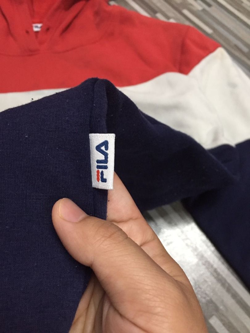 Fila tricolor hoodie sale