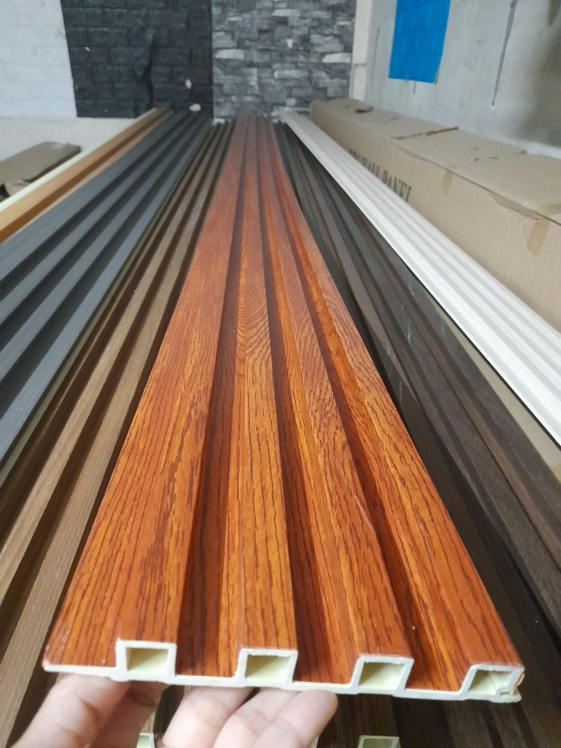 Fluted panel (Category: Wall Decor) located in Quezon City. Submitted by malou_castillo (Listing ID 1211048494, Image 2). Description: WPC WALL FLUTED PANEL MATERIAL =PVC /BAMBOO SIZE=15CM*17MM*2.9M BIG GROOVE 4in 1 pm me.... contact no. 09605204741/viber.