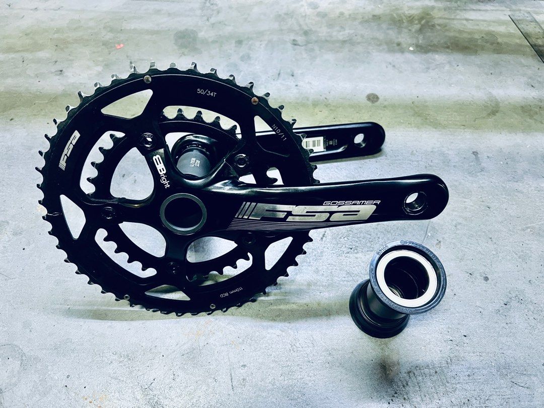 FSA GOSSAMER 165mm 50 34T BBright B386 EVO crankset
