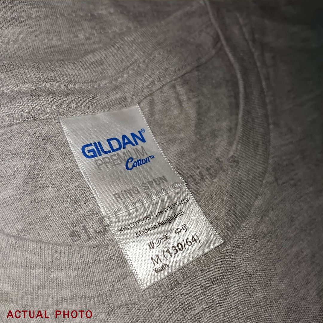 Gildan Premium Cotton 76000B Kids Plain T Shirt (White Black Red