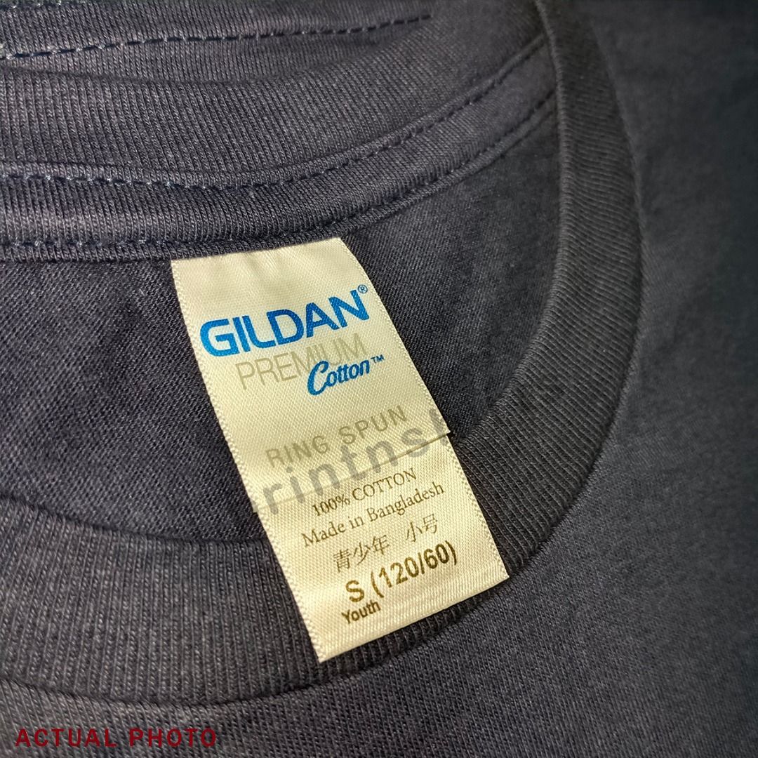 Gildan Premium Cotton 76000B Kids Plain T Shirt (White Black Red