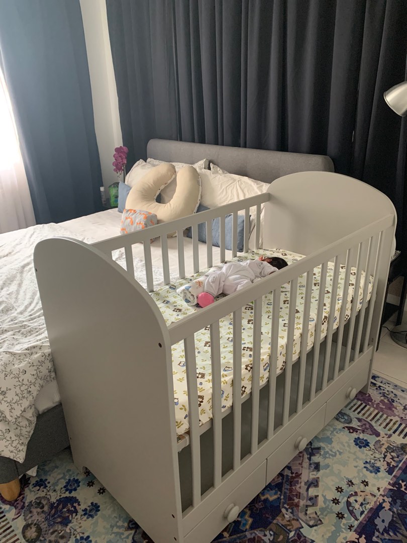 Gonatt baby crib IKEA, Babies & Kids, Baby Nursery & Kids Furniture, Cots & Cribs on Carousell