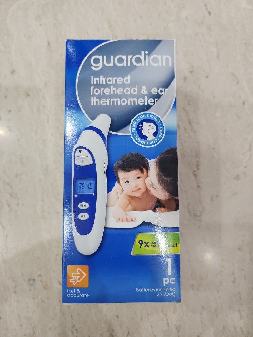 Guardian Infrared Forehead & Ear Thermometer, Health & Nutrition